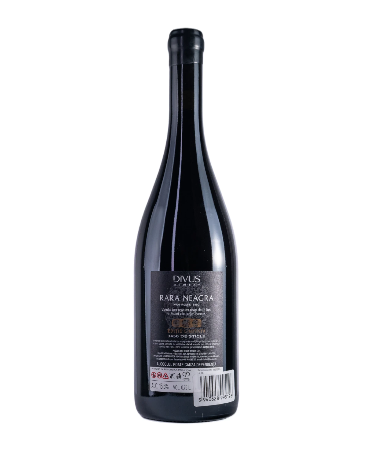 Divus Rara Neagra, sec, 0,75l - imagine 2