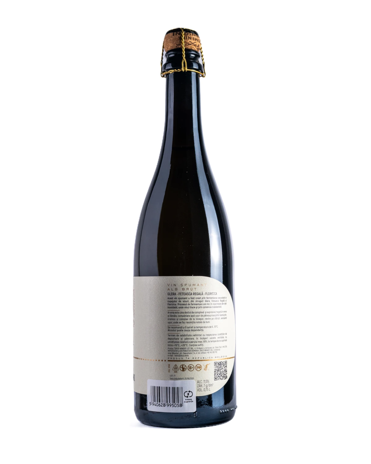 Domeniile Vorniceni Spumant Brut, 0,75l - imagine 2